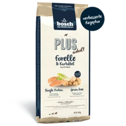 BOSCH Plus Adult Truite & Pommes De Terre 12.5kg+Surprise Gratuite Pour Chien