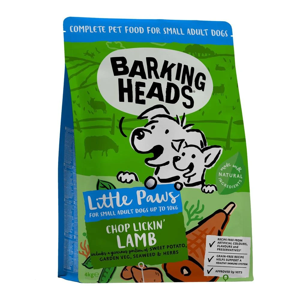 Barking Heads Little Paws Chop Lickin' Agneau Pour Adultes De Petites Races 4kg 1 Barking Heads Little Paws Chop Lickin' Agneau Pour Adultes De Petites Races 4kg