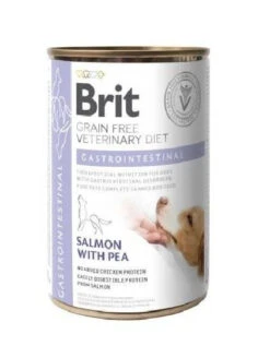Brit Grain Free Veterinary Diet Dog Gastrointestinal Avec Saumon Et Pois 400g X12