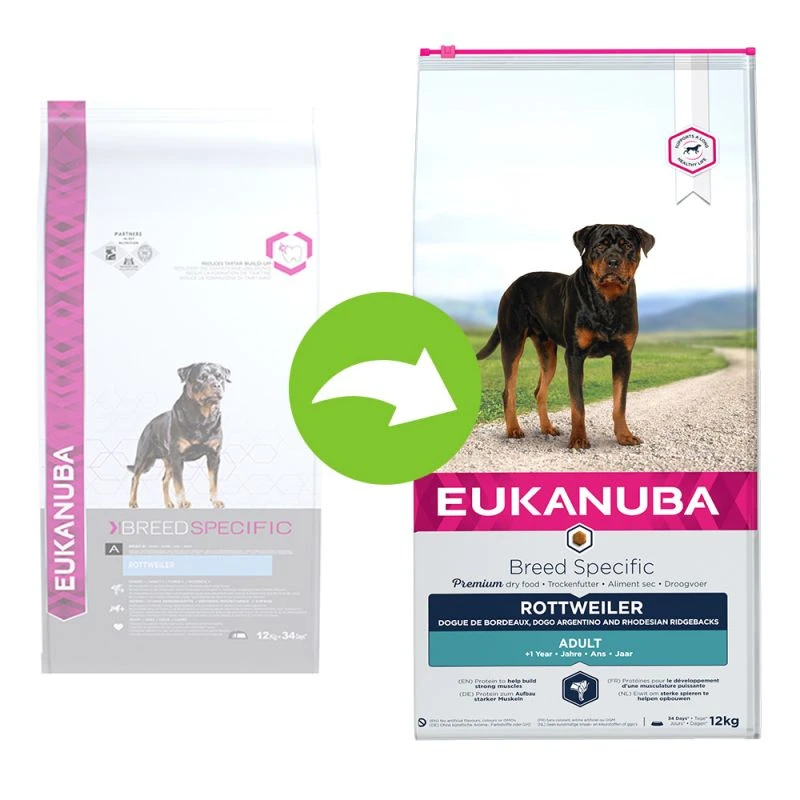 EUKANUBA Breed Specific Rottweiler 12kg+ Surprise Gratuite Pour Votre Chien 2 EUKANUBA Breed Specific Rottweiler 12kg+ Surprise Gratuite Pour Votre Chien – Image 2