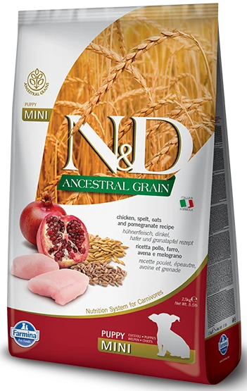 Farmina N&D Ancestral Grain Canine POULET & POMEGRANAT PUPPY MINI 2,5kg 1 Farmina N&D Ancestral Grain Canine POULET & POMEGRANAT PUPPY MINI 2,5kg