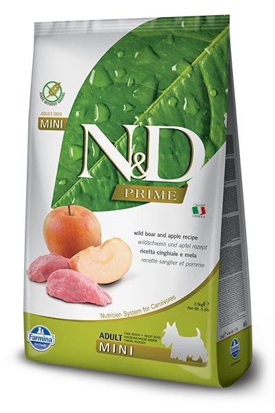 Farmina N&D Prime Canine Adult Mini Boar&Apple 2,5kg 1 Farmina N&D Prime Canine Adult Mini Boar&Apple 2,5kg