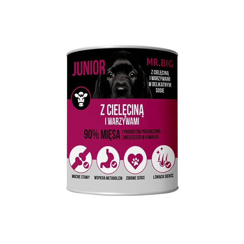 Mr.BIG Junior Morceaux En Sauce Avec Du Veau 10x400g Pour Chiens 4 Mr.BIG Junior Morceaux En Sauce Avec Du Veau 10x400g Pour Chiens – Image 4