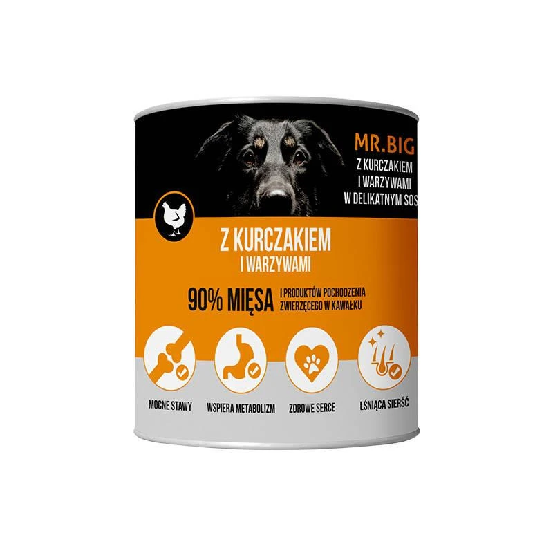 Mr.BIG Morceaux En Sauce Avec Poulet 8x800g Pour Chiens 3 Mr.BIG Morceaux En Sauce Avec Poulet 8x800g Pour Chiens – Image 3