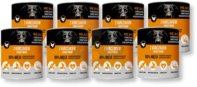 Mr.BIG Morceaux En Sauce Avec Poulet 8x800g Pour Chiens 1 Mr.BIG Morceaux En Sauce Avec Poulet 8x800g Pour Chiens