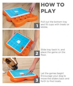 Nina Ottosson Dog Challenge Slider - Un Jeu Interactif Pour Les Chiens - Niveau 3. -Magasin De Mode Pour Animaux Et Chiens fre pl Nina Ottosson Dog Challenge Slider un jeu interactif pour les chiens niveau 3 25986 5