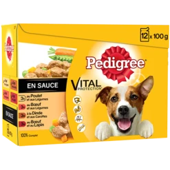 Pedigree Croquettes Pour Chiens Adultes Au Poulet, Au Bœuf, à La Dinde Et à L'agneau 12x100g
