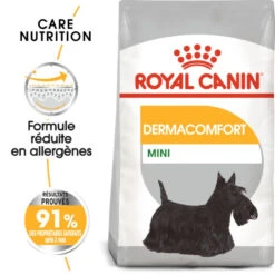 ROYAL CANIN CCN Mini Dermacomfort 3kg + OVER ZOO Délicatesse 100g GRATUIT