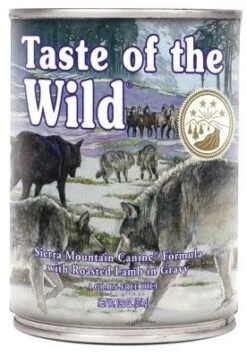 TASTE OF THE WILD Sierra Mountain Pâtée à L'Agneau Sans Céréales Pour Chien Adulte 390g X6