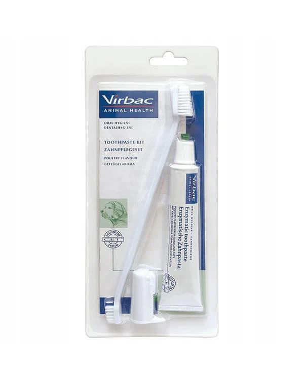 VIRBAC Kit Dentaire Pour Chiens (pâte + Brosse à Dents) 70g 1 VIRBAC Kit Dentaire Pour Chiens (pâte + Brosse à Dents) 70g