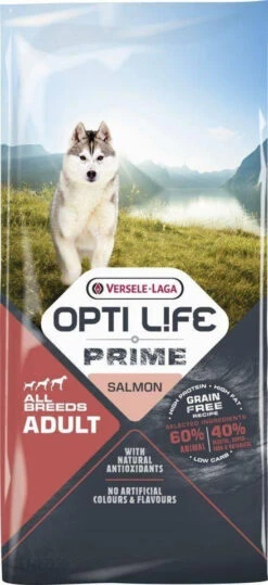 Versele-Laga Opti Life Prime Adulte Croquettes Pour Chien Au Saumon Sans Céréales 12,5 Kg + Barre D'aliments Pour Chiens Premium Hektor à La Volaille 900g -Magasin De Mode Pour Animaux Et Chiens fre pl Versele Laga Opti Life Prime Adulte Croquettes pour chien au saumon sans cereales 12 5 kg 24433 1